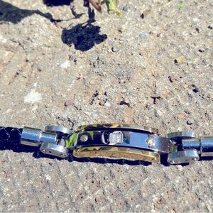 GENTLEMEN….Stainless Steel & black leather bracelet….you know you want it!!!